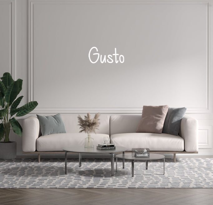 Custom text: Gusto